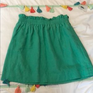 J crew skirt size 4 green